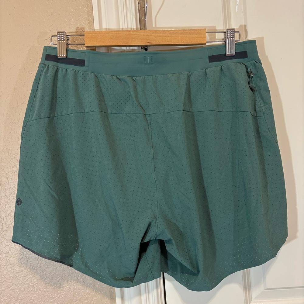 Lululemon Fast and Free Lined Short 6" Men’s XL Sage Green - Picture 7 of 16